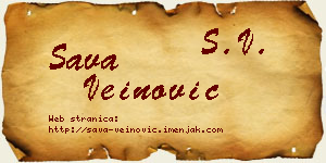 Sava Veinović vizit kartica